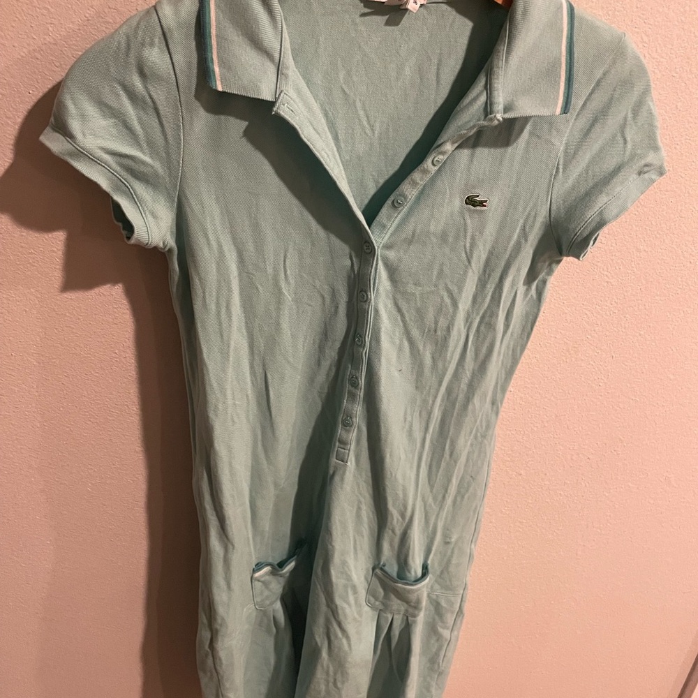 Lacoste Light Blue‎ Polo Dress Size 36